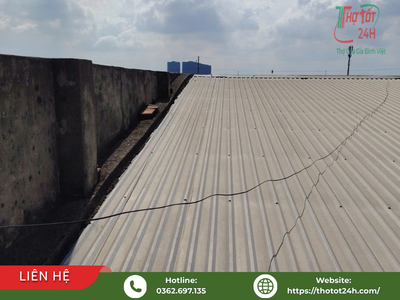 Khảo sát nguyên nhân rò rỉ tại vị trí tiếp giáp tường và mép lợp để lên phương án thi công chống dột mái tôn