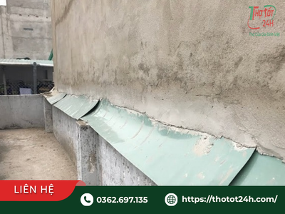 Khảo sát và lắp đặt tôn che khe tiếp giáp nhà bị dột nước mưa do co giãn nhiệt và lún lệch kết cấu.