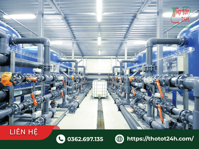 Sửa điện nước nhà xưởng, thi công hệ thống đường ống nước công nghiệp và bình áp tại Bình Dương