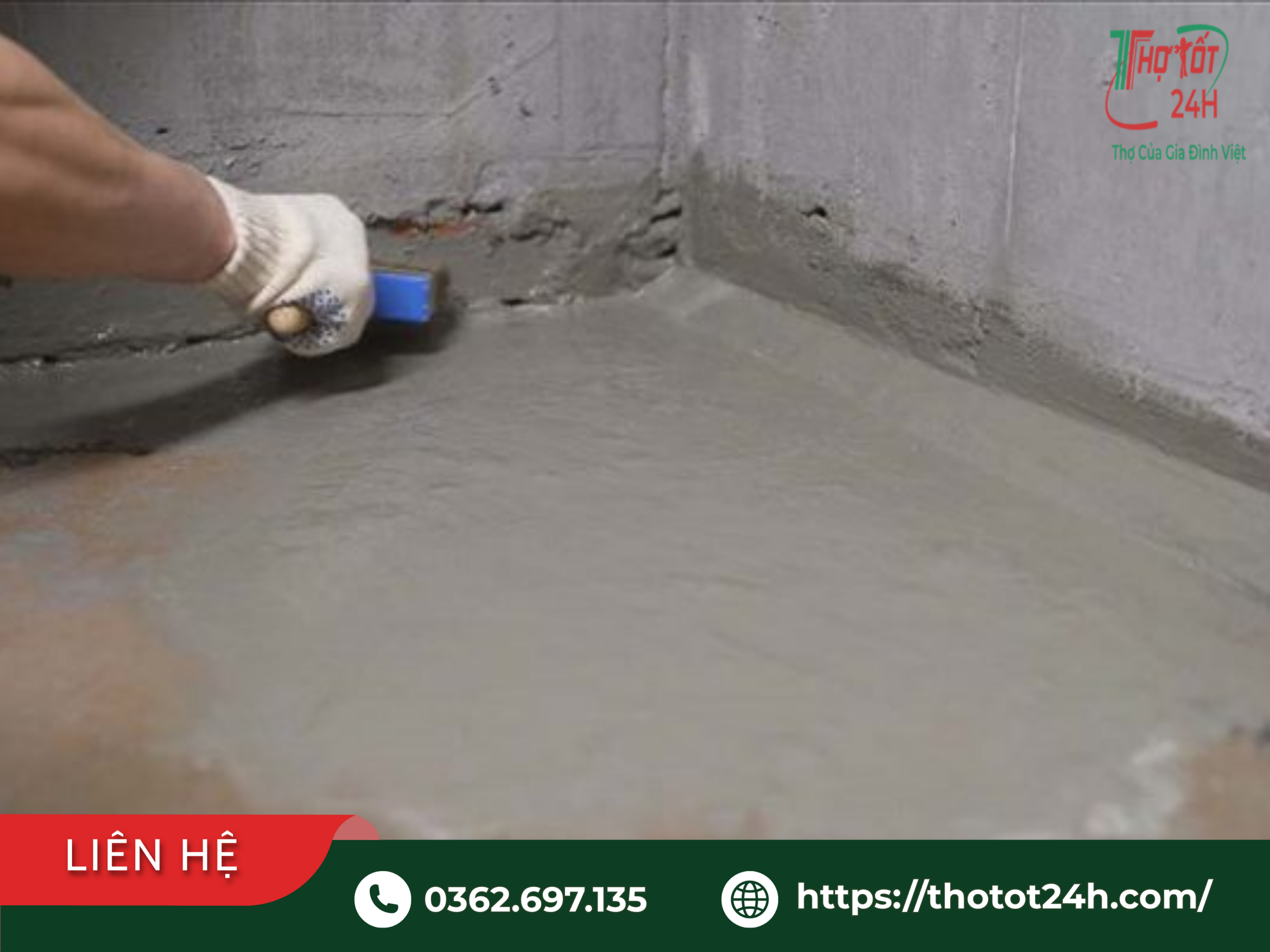Mô tả SEO:Thợ quét lót quét màng chống thấm xử lý nhà vệ sinh bị mùi hôi do thấm ngấm lâu ngày
